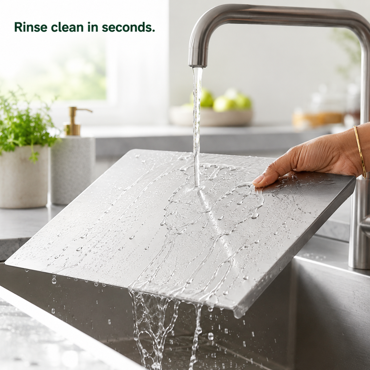 Stainless Steel Chopping Board feature